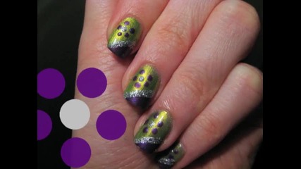 Purple Flower Nails