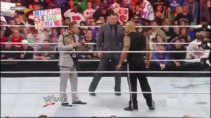 John Cena vs The Rock vs The miz (the Rock пребива The miz)