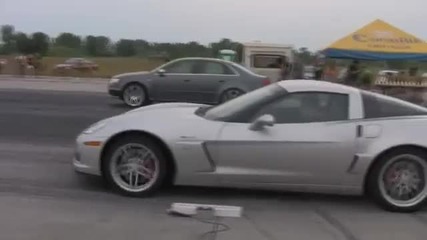 Audi Rs4 Vs. Chevrolet Corvette Z06 Drag Race