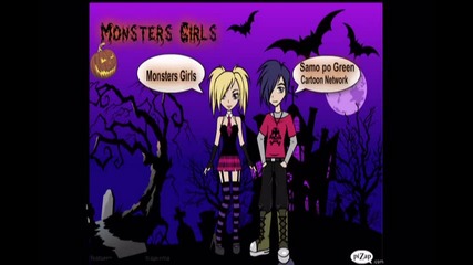 Monsters Girls Само по Green Cartoon Network