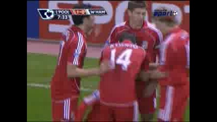 Liverpool - West Ham 4:0 Torres First Gol