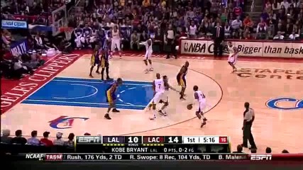 Kobe Bryant Steals Ball Dunks On Chris Paul - Lakers Clippers 142013