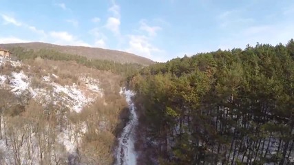 Тестов полет с гимбал стабилизатор за камера при вятър