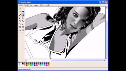 How to draw a woman with Ms Paint #5
