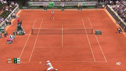 Nadal vs Djokovic - Roland Garros 2013 - Hot Shot [4]