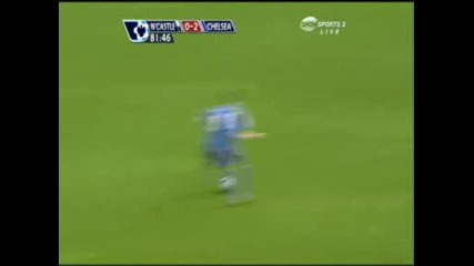 Нюкасъл - Челси 02 Флоран Малуда Гол