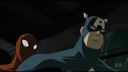 Отмъстителите: Най-могъщите герои на Земята / Капитан Америка казва мотивираща реч на Човекът - Паяк