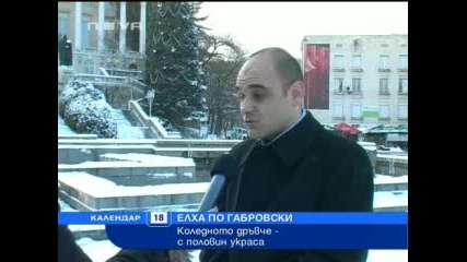 вижте само на едно място в света коледната елха украсена наполвина 
