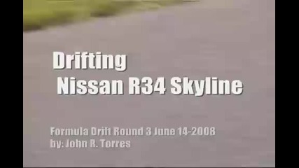 Дрифт с Nissan R34 Skyline