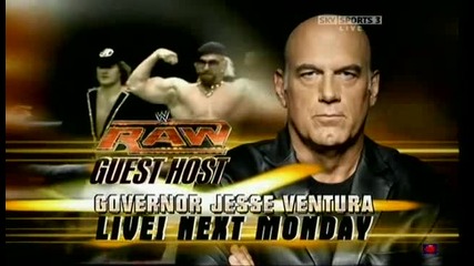 Wwe Raw Next Week Guest Host Governor Jesse Ventura 