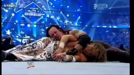 Shawn Michaels kicks out of tombstone