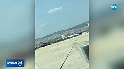 Руски самолет излезе извън пистата в Бургас