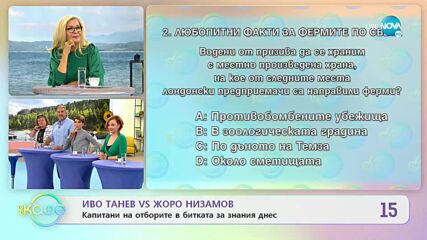 Иво Танев срещу Жоро Низамов: капитани на отборите в битката за знания днес - На кафе (14.10.2021)