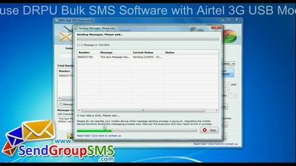 How to send Bulk Sms with Airtel 3g Usb Modem