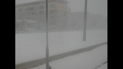 снежна виелица - Стралджа 08.03.2010