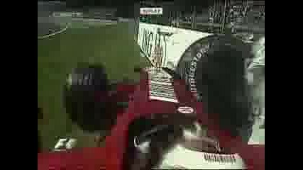 Kimi Raikkonen Crash Monza 2007