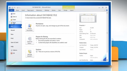 Microsoft® Word 2010: How to create a template based on document on Windows® 7?