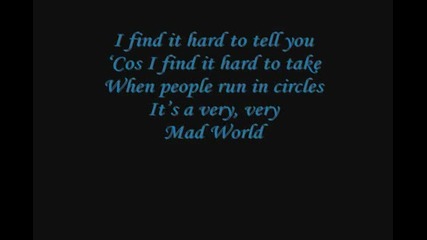 Adam Lambert - Mad World [hq] - Lyrics