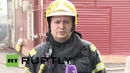 Russia: Fire engulfs car servicing centre in Moscow