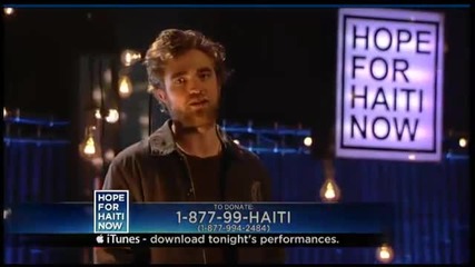 Robert Pattinson on Hope for Haiti Now 