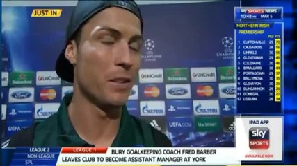 Real Madrid 2-1 Manchester United - Cristiano Ronaldo Post Match Reaction