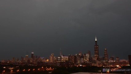 time lapse - буря в Чикаго 30.6.2014