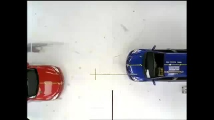 Crash Test Toyota Camry Versus and Toyota Yaris