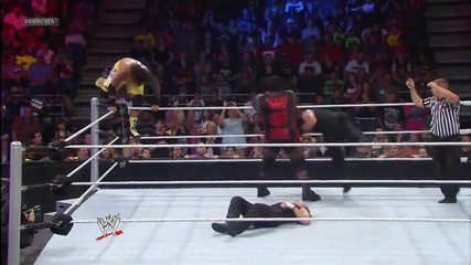 The Usos Mark Henry vs. The Shield Wwe Main Event 7/8/2013