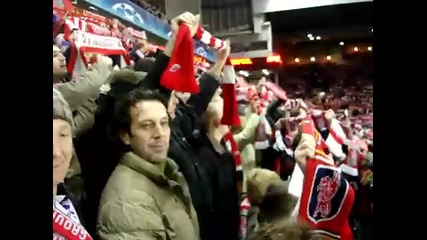 Liverpool fans - You`ll Never Walk Alone 