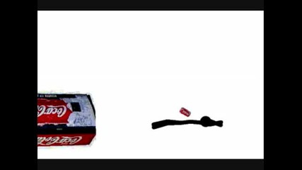 анимация кока кола срещу човека 