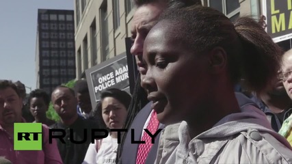 USA: Dozens support Akai Gurley and protest police brutality outside NYC c