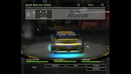 Nfs underground2 Mazda Rx8 tuning