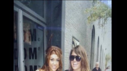 Miley and Selena on Hallowen