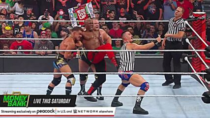 Bobby Lashley thwarts a post-match attack from Theory & Alpha Academy: Raw, June 27, 2022