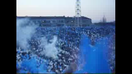 Levski - Shalke04 Fans & Smoke In The End