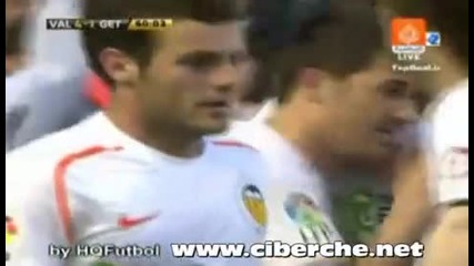 Valencia Cf - Getafe Cf 4 - 1 de David Villa