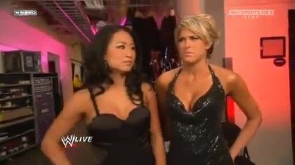 Wwe Raw Maryse Gail Kim and Kelly Kelly backstage