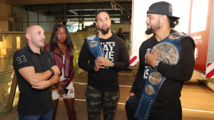 The Usos and Naomi visit the Olympic Museum in Barcelona