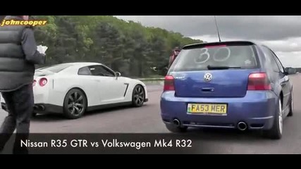 Nissan Gtr vs Vw Golf 4 R32
