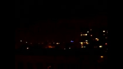 Нощното небе над Благоевград 00.00h 01.01.2011 