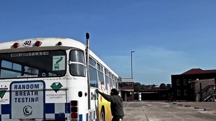 The Ironlak Bus at Outpost Project intro - Cockatoo Island, Australia.