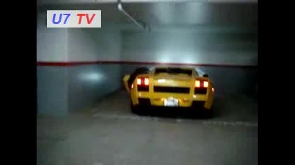 Lamborghini Gallardo Бълва Огън От Двата Си Ауспуха