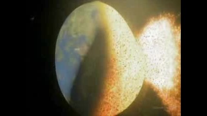 Two Planets Collide in Deep Space 