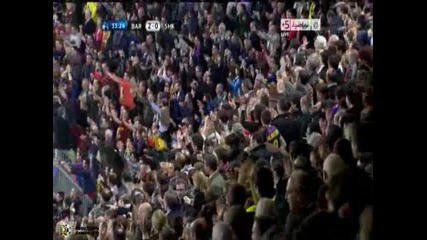 06.04.2011 - Шампионска лига - Барселона 2 - 0 Шахтьор Донецк гол на Дани Алвеш 