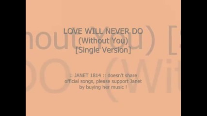 Janet Jackson - Love Will Never Do (without You) (color Version)