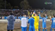 Привърженици и футболисти на Левски празнуват успеха над Локо Сф