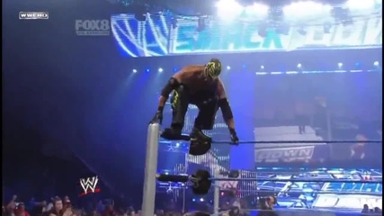 Rey Mysterio jump on Alberto Delario