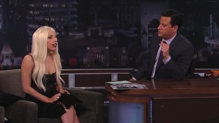 Я к о! Lady Gaga Интервю on Jimmy Kimmel Live Part 1 ^ H D ^