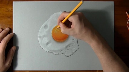 Супер реалистична рисунка на яйце !