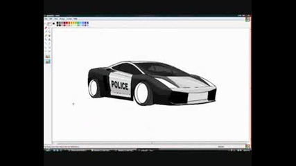 Как Се Рисува Lamborghini Gallardo полицейска кола с Ms Paint Vbox7